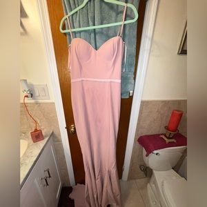 White Runway Blush Arianna Dress Luxe Elle Zeitoune